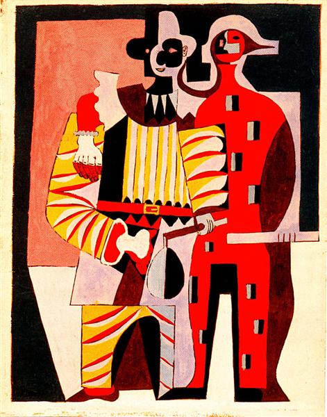 Pablo Picasso Paintings Pierrot And Harlequin Et Arlequin